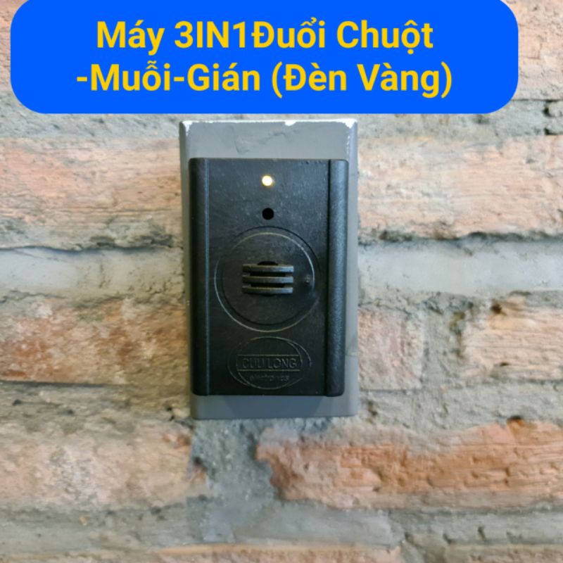 Thiết Bị 3In1 Đuổi Chuột Côn Trùng - Máy 3In 1 Cao Cấp Chống Chuột Và Muỗi_Gián - Dơi Sử Dụng Sóng Siêu Âm 100%