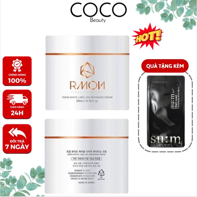 Kem Body Rmon Kem Dưỡng Trắng Da Body Rmon Whitening Cream 200ml Chính Hãng Hàn Quốc