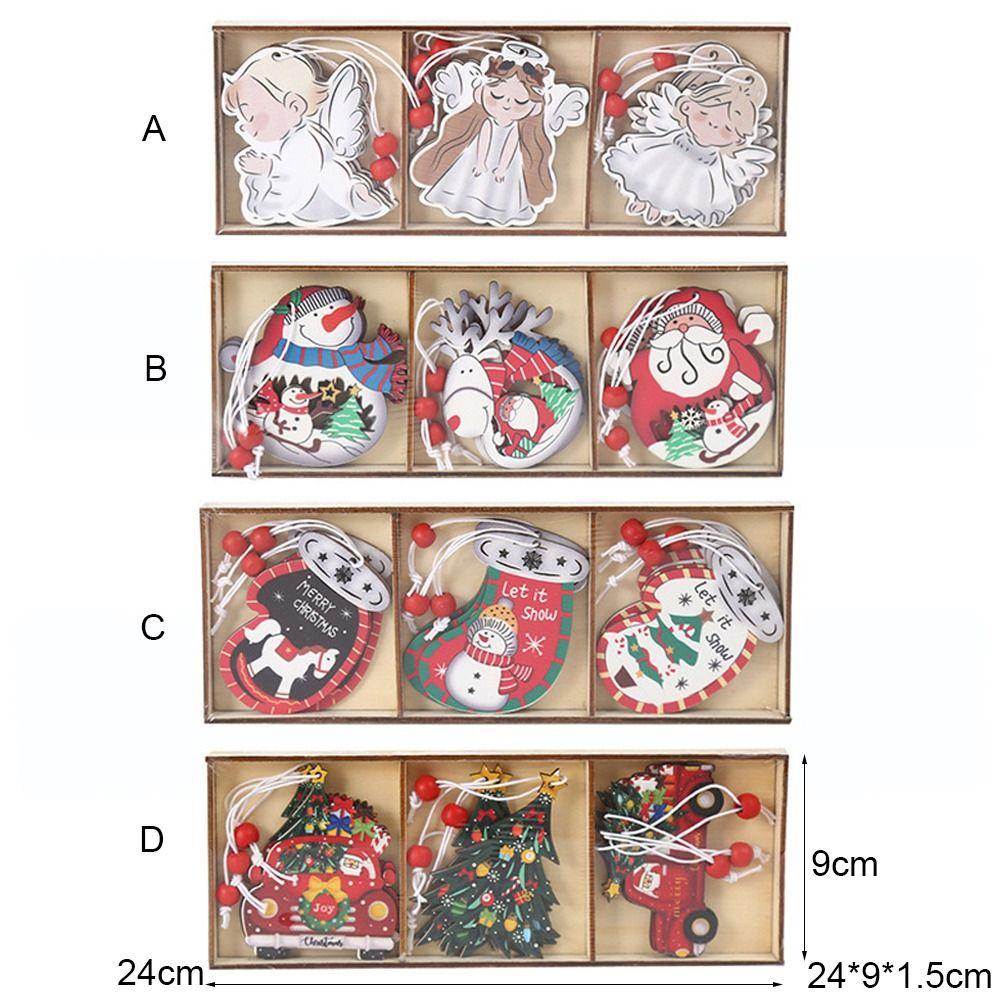 Set 9 Phụ Kiện Treo Trang Trí Giáng Sinh Năm Mới