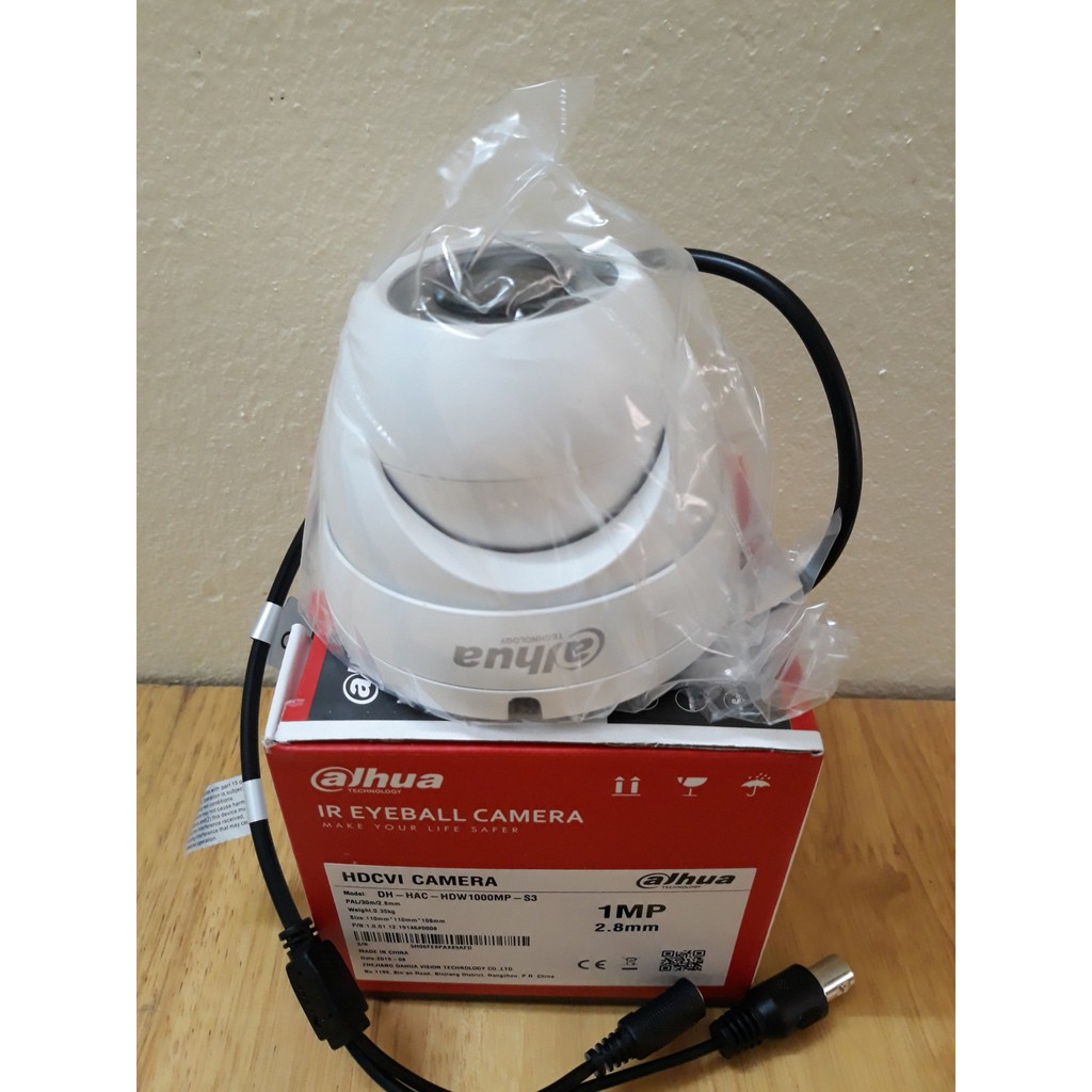 Camera Dahua 1 Mp DH-HAC-HDW1000MP-S3 - Dome Bán Cầu Trong Nhà - Hàng chính hãng 100%. | BigBuy360 - bigbuy360.vn