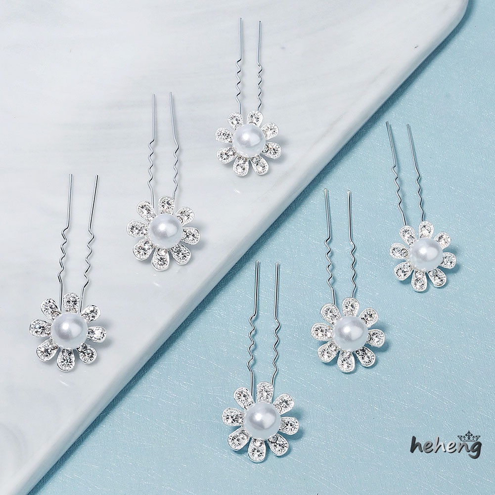 Trâm Cài Tóc Hình Hoa Đính Ngọc Trai Nhân Tạo Thời Trang