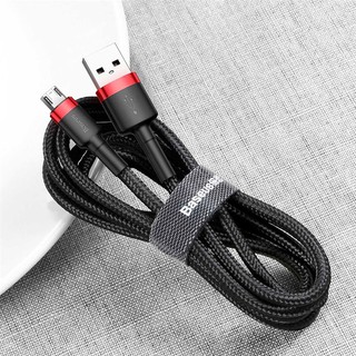 Cáp sạc micro USB, cáp sạc nhanh Baseus Cafule Micro USB (2.4A, Quick charge 3.0) - (Đen/Đỏ)