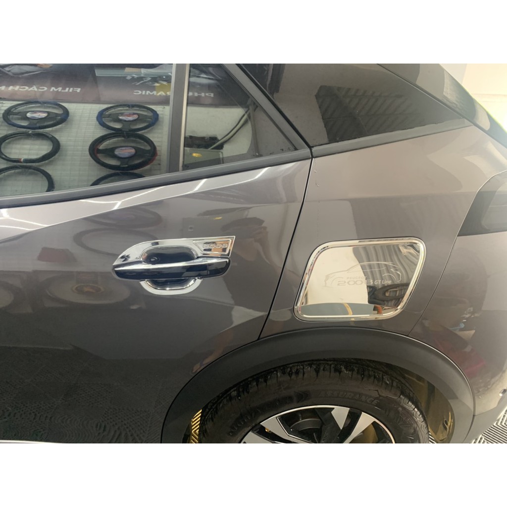 Ốp nắp xăng PEUGOET 2008, ốp trang trí 2008, Đồ chơi trang trí 2008, miếng dán nắp bình xăng Peugeot 2008