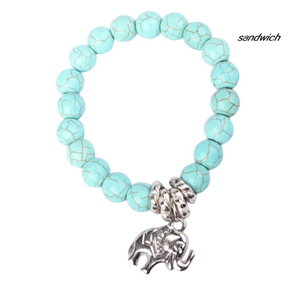 Vòng Tay Chuỗi Hạt Đá Ngọc Lam Tự Nhiên Thời Trang