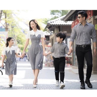 áo gia đình đi tiệc đẹp, Đồng phục gia đình lịch sự - đồ gia đình sang trọng đi tiệc - váy áo đi tiệc gia đình