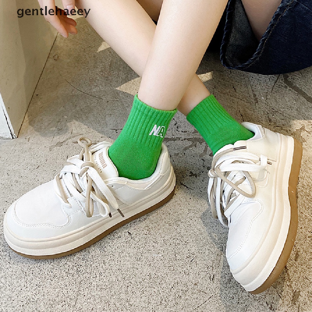 Vớ Thêu Chữ NA Phong Cách Harajuku Hàn Quốc Dễ Thương Thời Trang Bốn Mùa Cho Nữ