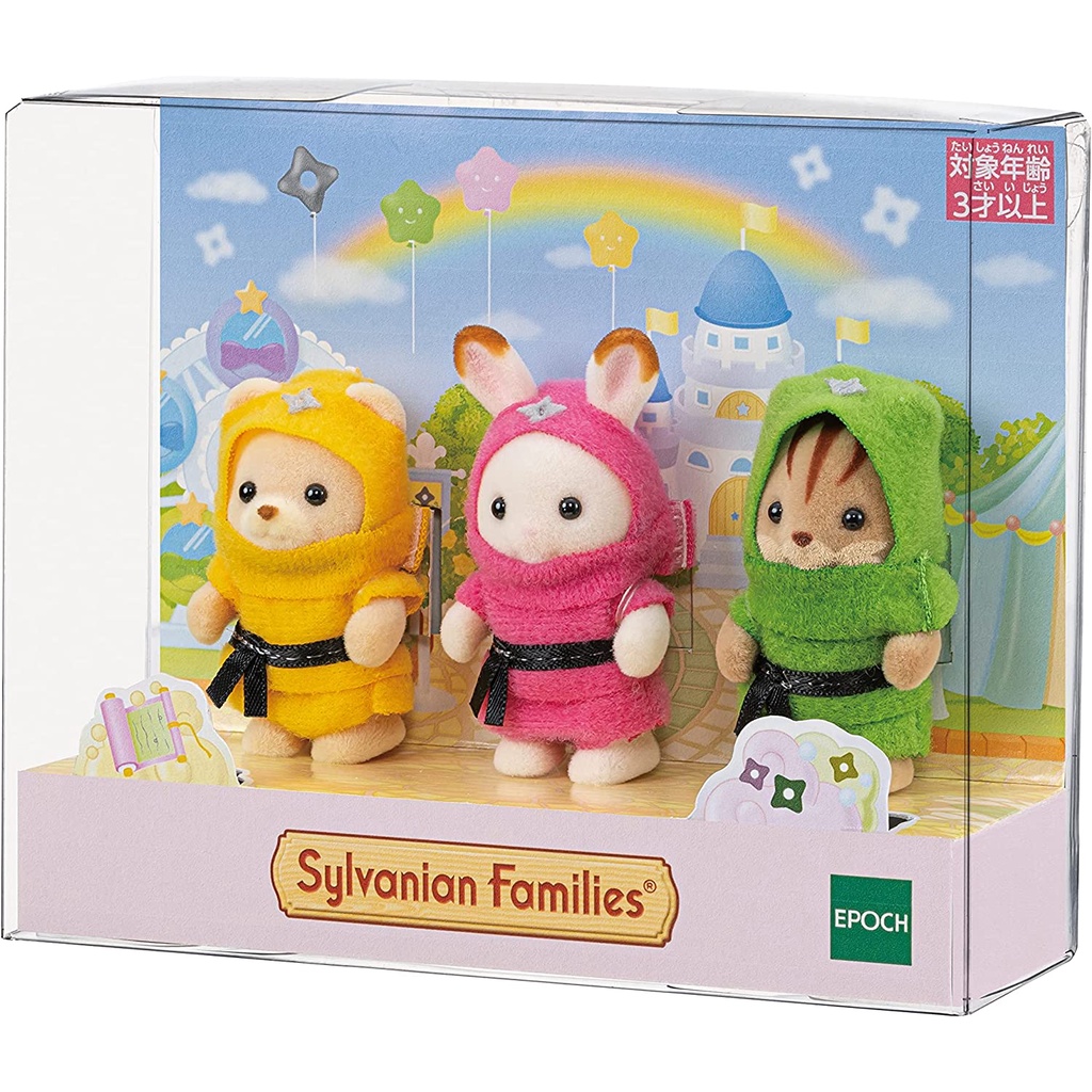 Đồ Chơi Sylvanian Families Bộ 3 Em Bé Siêu Đáng Yêu Trong Trang Phục Ninja Baby Trio Cuties