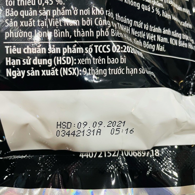 Bịch 37 gói cà phê đen đá NESCAFE CAFE VIỆT 592 gram