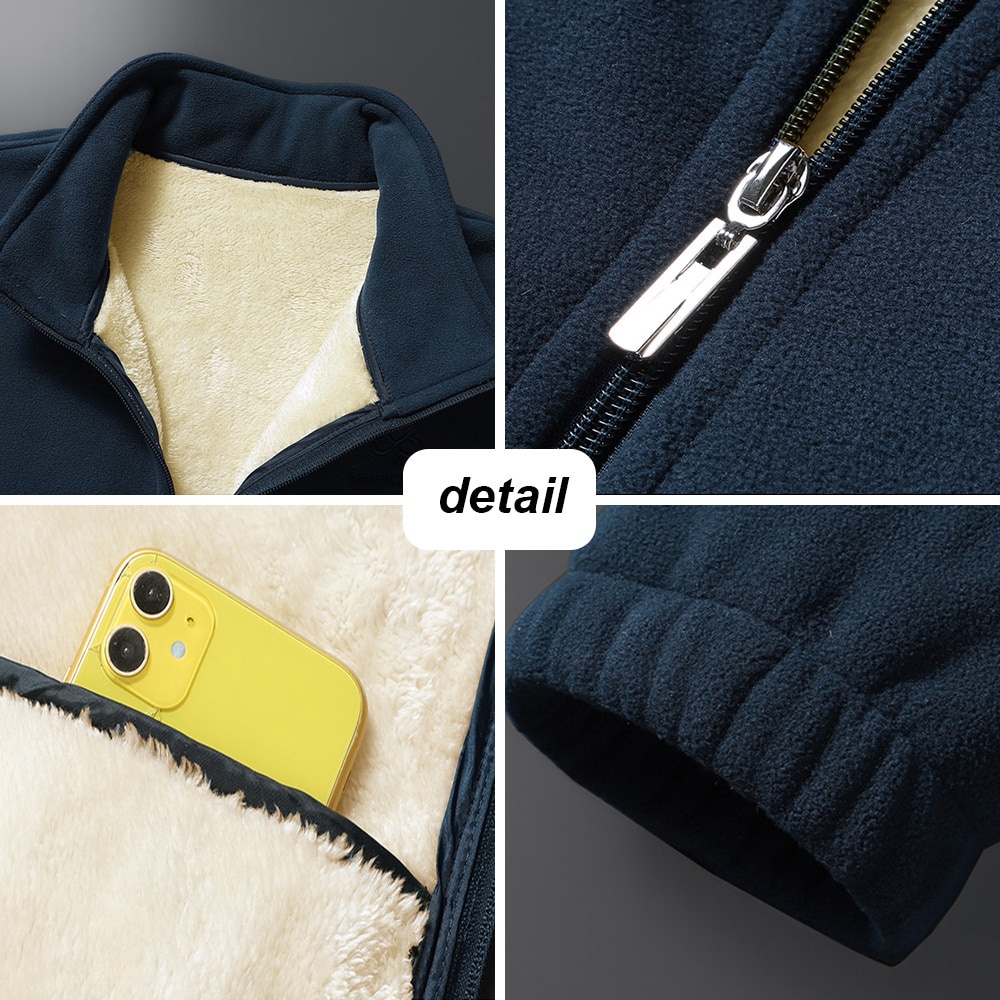 Áo Khoác Lông Cừu Dày Giữ Ấm Mùa Đông Thời Trang Đường Phố Cho Nam