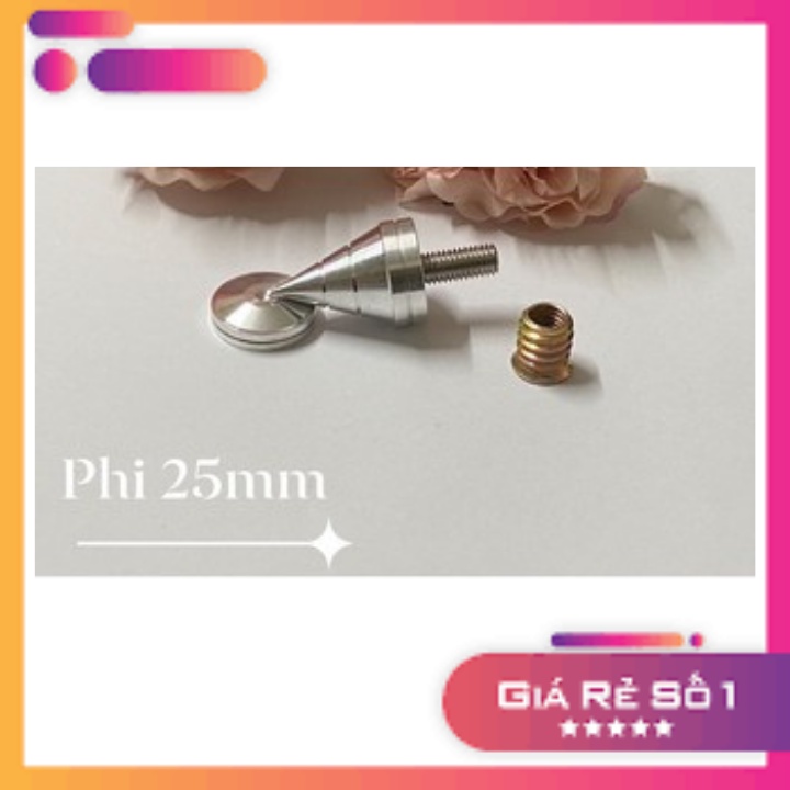 Chân Đinh Chén Hứng màu trắng Chống Rung cho kệ loa đài (cái)- phi 25mm