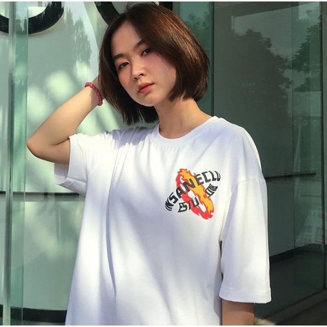 ÁO THUN, ÁO PHÔNG TAY LỠ UNISEX FORM RỘNG OVERSIZE NELLY ANIME M731