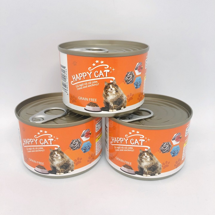 Thức ăn cho mèo pate Happy Cat 160g đủ vị cho mèo con mèo lớn mèo kén ăn bổ sung thị và rau củ- Thaivucattery