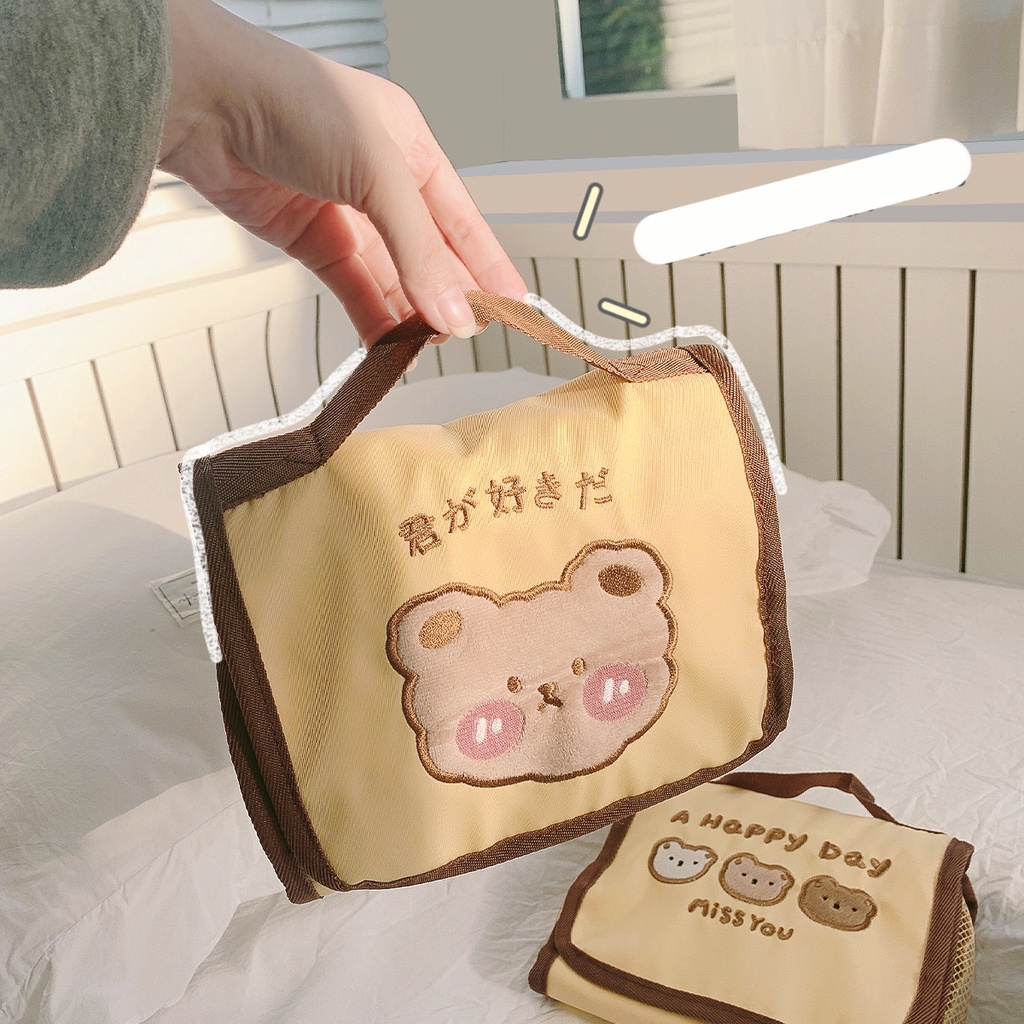 Túi Đựng Đồ Make Up Pouch Gấp Gọn Nhiều Ngăn