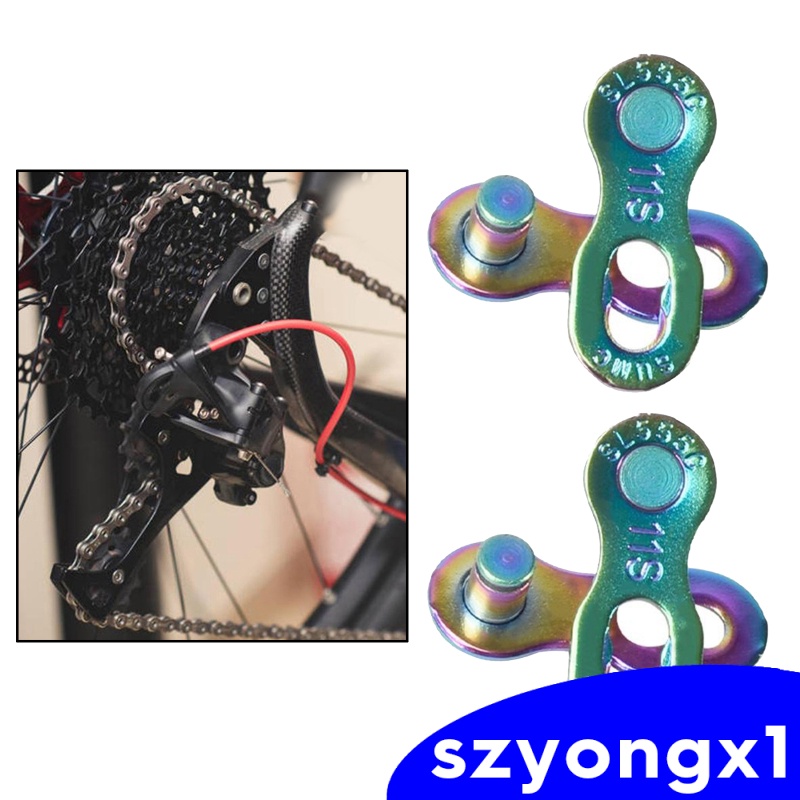 Best sale！ 2Pair 9/10/11/12Speed Bicycle Bike Master Chain Link Joint 9 Speed Colorful