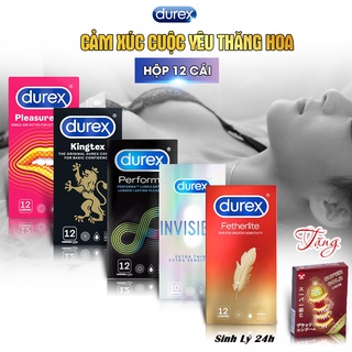 Combo 5 Hộp Bao Cao Su Durex Invisible + Performa + Kingtex + Fetherlite + Plesuremax tặng BCS Super Gold