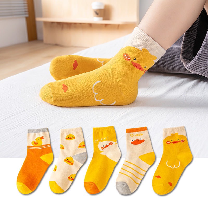 Set Tất ComBo 5 Đôi Tất Hàng Túi Zip Hình Đáng Yêu Cho Bé Trai Bé Gái 1-4 Tuổi TK003