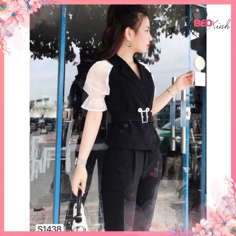 🔥BIGSIZE 60-90 KG🔥 Sét vest kèm thắt lưng #bigsize 60kg đến 90kg béo mập xinh size lớn giá rẻ đẹp