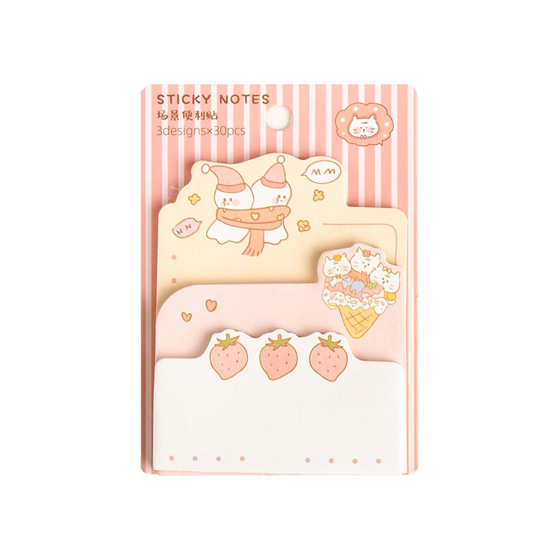 Tập Giấy Ghi Chú Họa Tiết Thỏ Hoạt Hình Dễ Thương