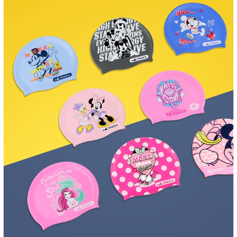 Mũ bơi cao cấp  Yingfa- Disney D21291 Freesize dùng được cho trẻ em và người lớn