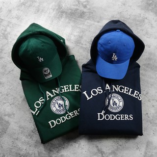 [JK768 / JK769] Áo Khoác Hoodie Thời Trang New Era LA Dodger Xanh Dương/Xanh Rêu