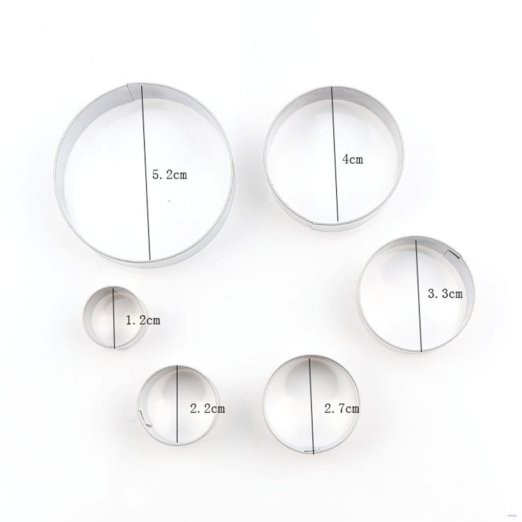 Bộ 6 Khuôn Cắt Bánh Hình Tròn