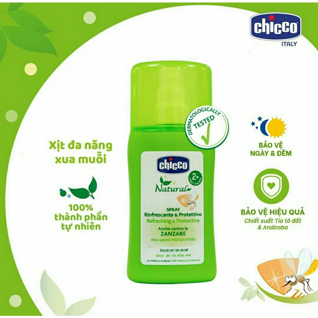 Kem đa năng Chicco và Xịt đa năng Chicco cho bé - chống muỗi và côn trùng đôt