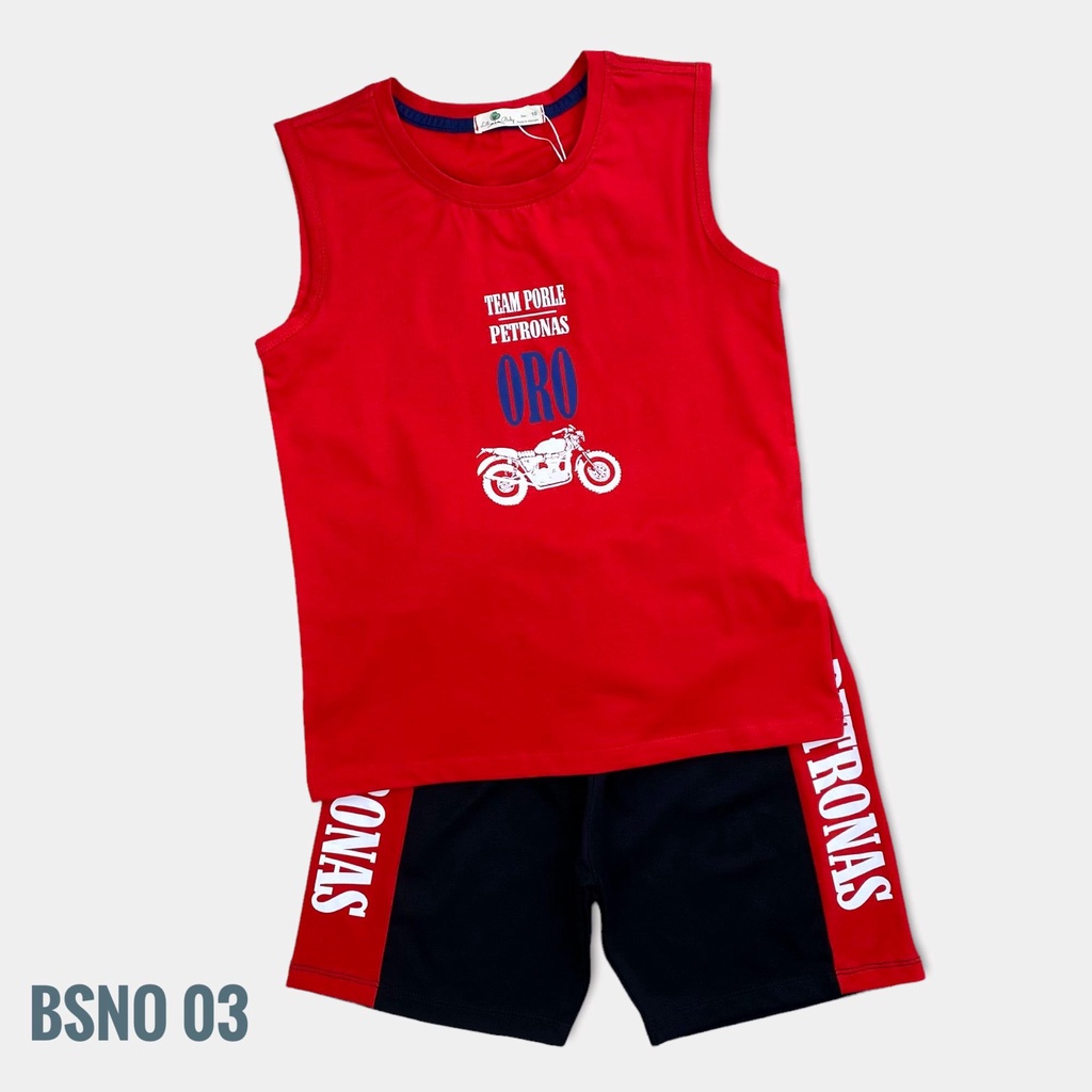 Bộ cotton bé trai LITIBABY sát nách, chữ ORO, size 10/18T, chất cotton mềm mát, thấm hút mồ hôi