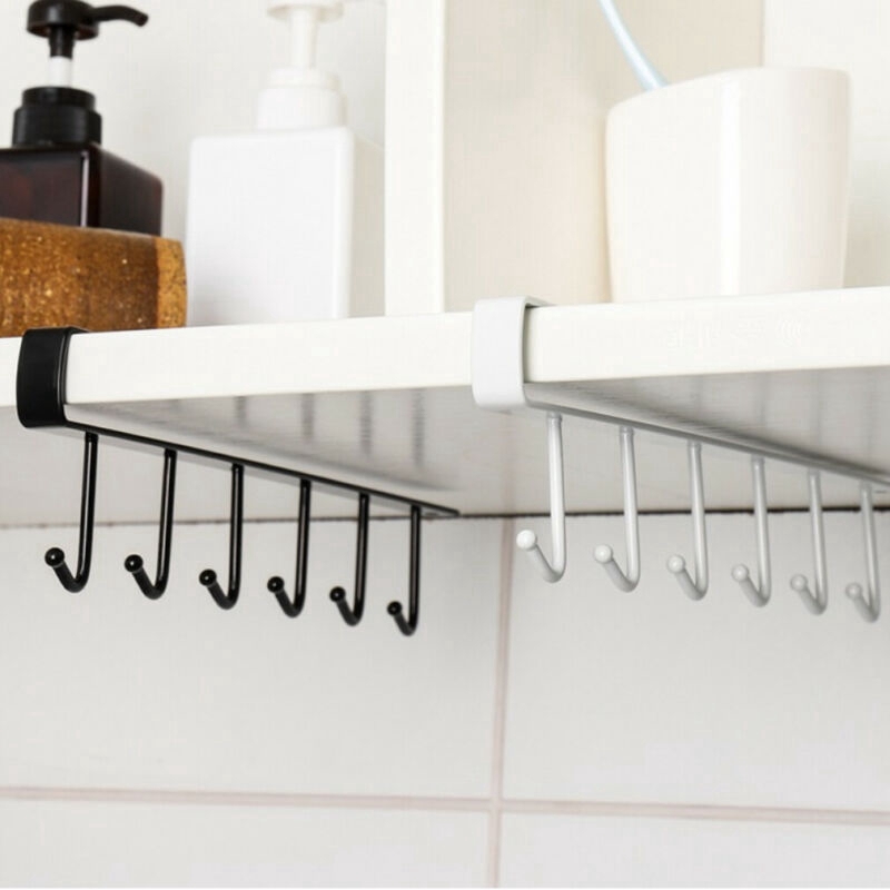 Giá treo có 6 móc giữ đồ đa năng gắn kệ bếp