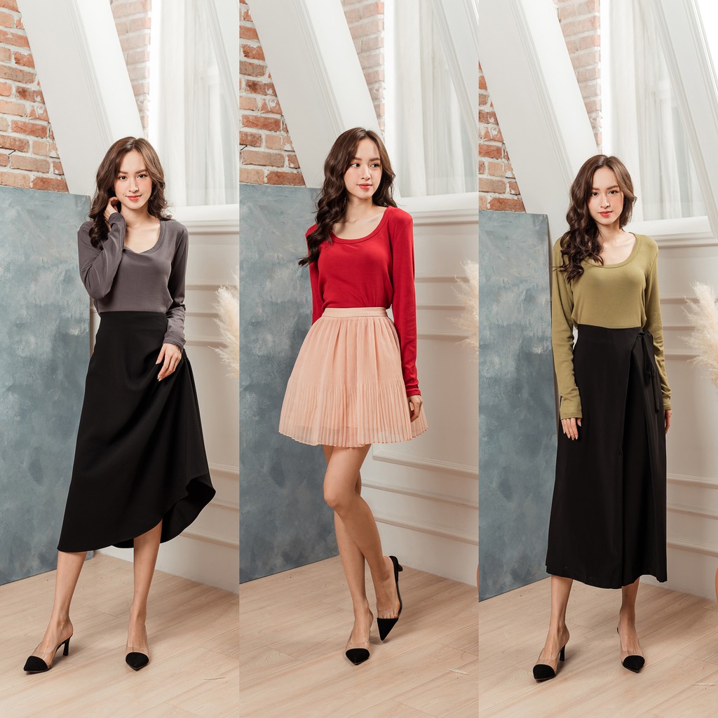 KOKA Áo kiểu pull cổ tròn 52501