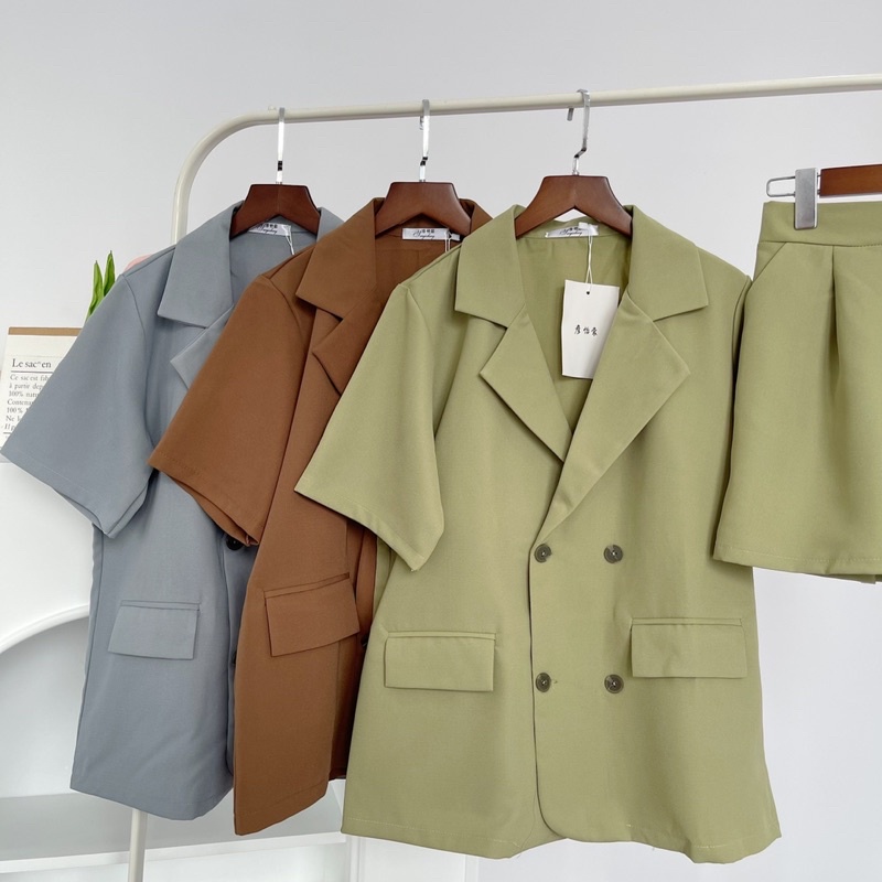 Set bộ vest style Hàn Quốc gam màu lạ hottrend