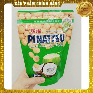 Snack nhân đậu phộng vị nước cốt dừa Pinattsu Oishi gói 95g