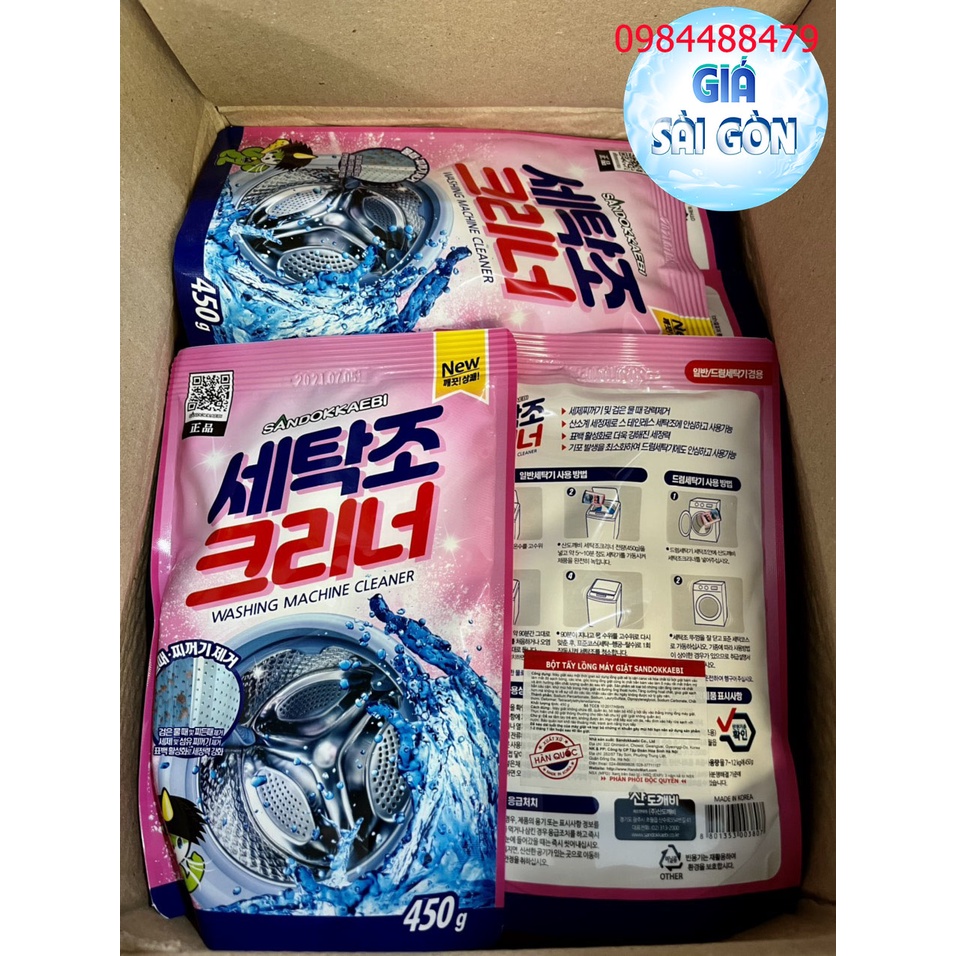 Combo 2 Gói Bột Tẩy Lồng Máy Giặt SANDOKKAEBI Korea