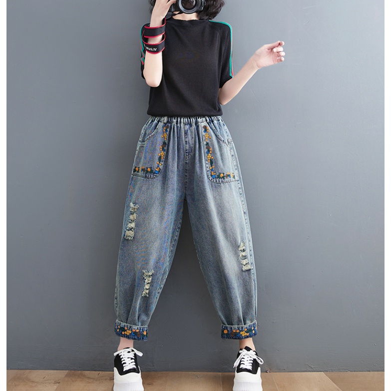 A242 Quần jean bigsize freesize thời trang kiểu dáng năng động trẻ trung