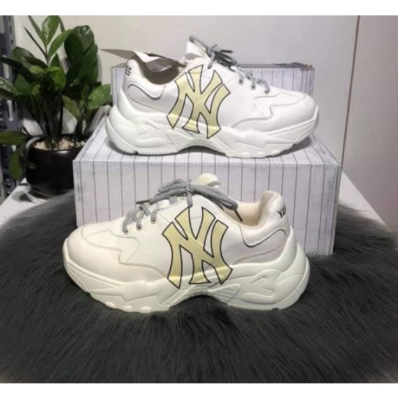 Giày MLB NY Vàng nam nữ , Giày MLB chữ Vàng Hot Chuẩn Full Box | BigBuy360 - bigbuy360.vn