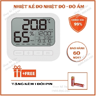 (Giảm giá shock) Nhiệt Ẩm Kế Điện Tử Đo Nhiệt Độ Và Độ Ẩm Phòng Ngủ Cho Bé