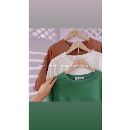 Áo thun trơn 3158 cotton khô