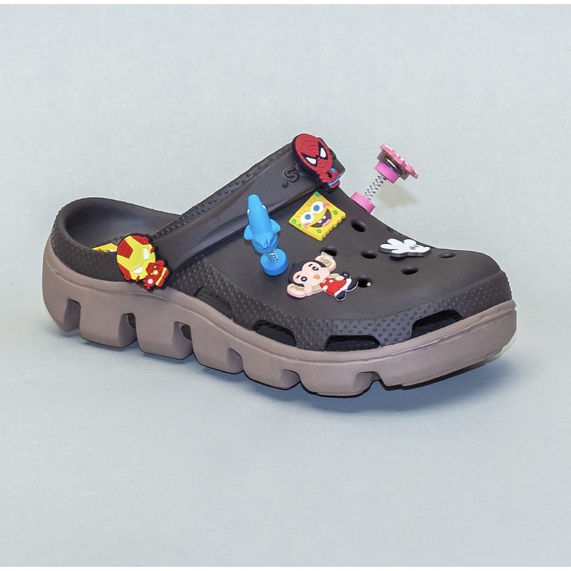 DÉP CROCS CÁ SẤU MÀU NÂU ĐẬM FULL BOX TAG