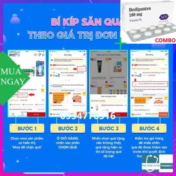 Combo Bedipanten 100mg +  Dầu gội chống gàu Selsun 100ml