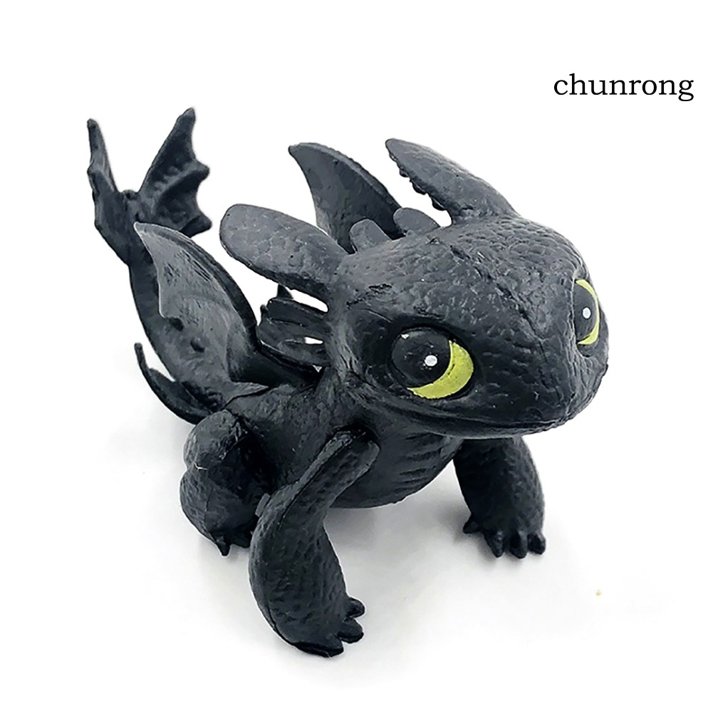 CR+Toothless Anime Figure Night Fury Dragons Doll Children Toys Desktop Ornament