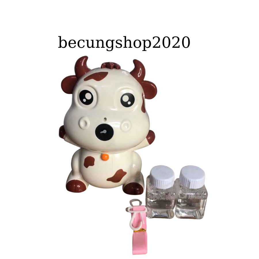 Máy chụp ảnh bắn bong bóng - Máy chụp hình bò sữa dễ thương bắng bong bóng xà phòng dành cho các bé337-B