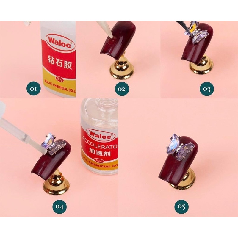 Keo waloc dán móng - dán đá đính móng tay chân