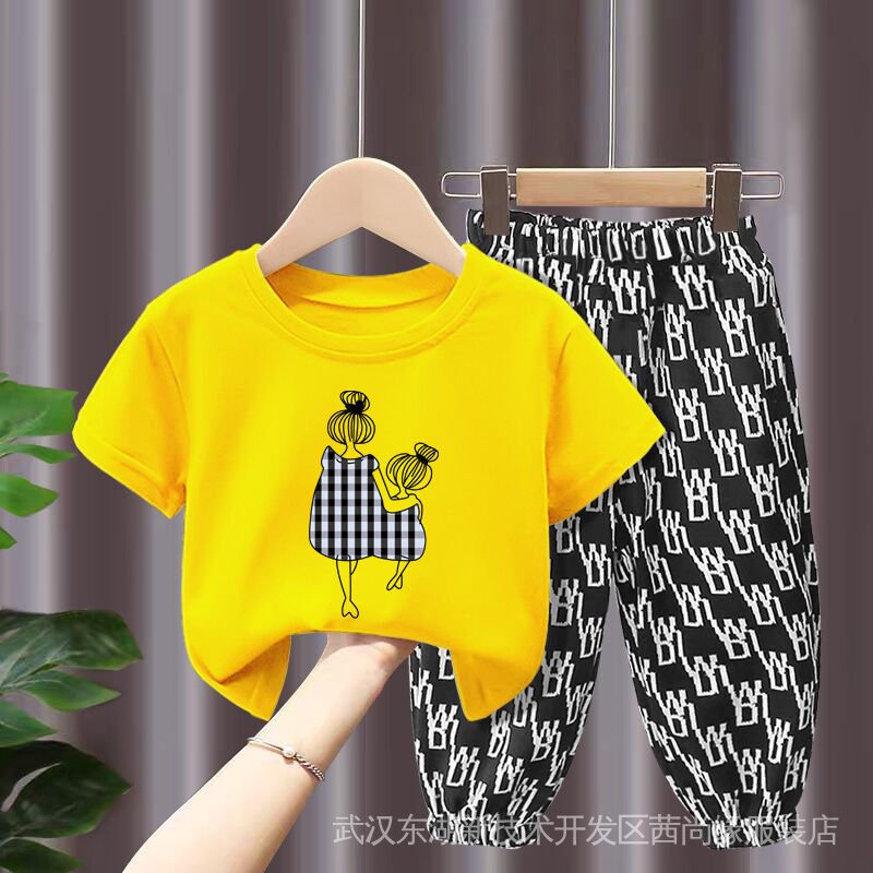 Set Đồ Thời Trang Mùa Hè Phong Cách Phương Tây Cho Bé Gái