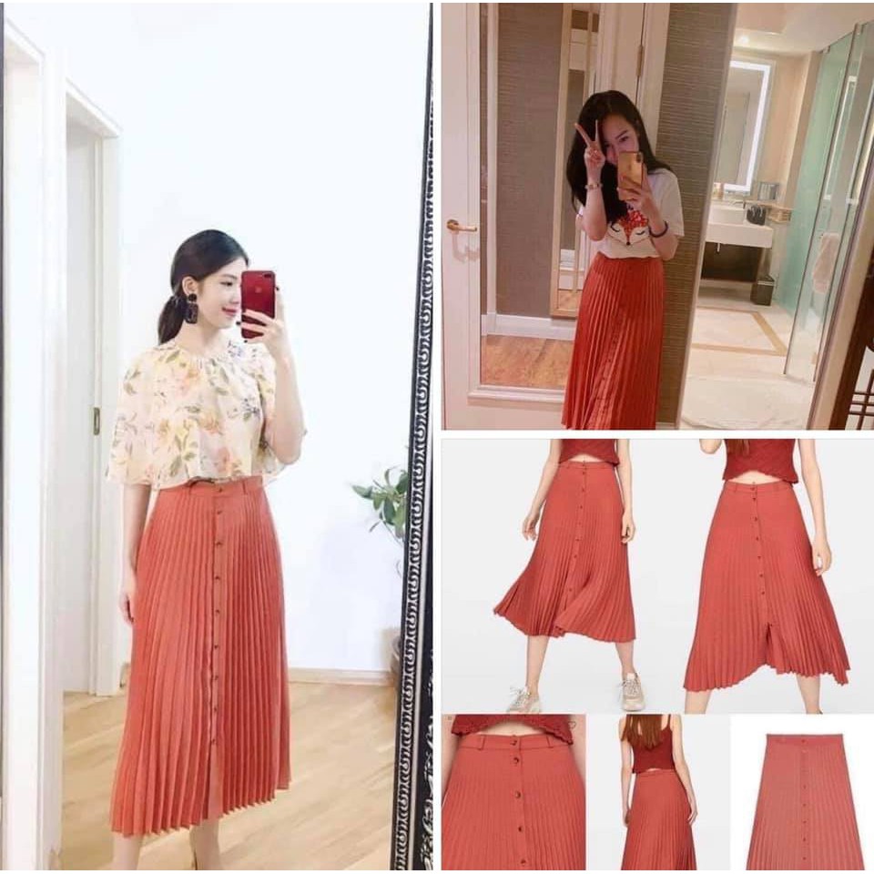 Chân váy xếp ly xòe HM