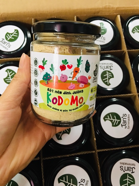 Bột nêm dinh dưỡng Kodomo Jan's 90gr - cho bé từ 8 tháng tuổi (100% natural) sẵn sll date [2-2022]