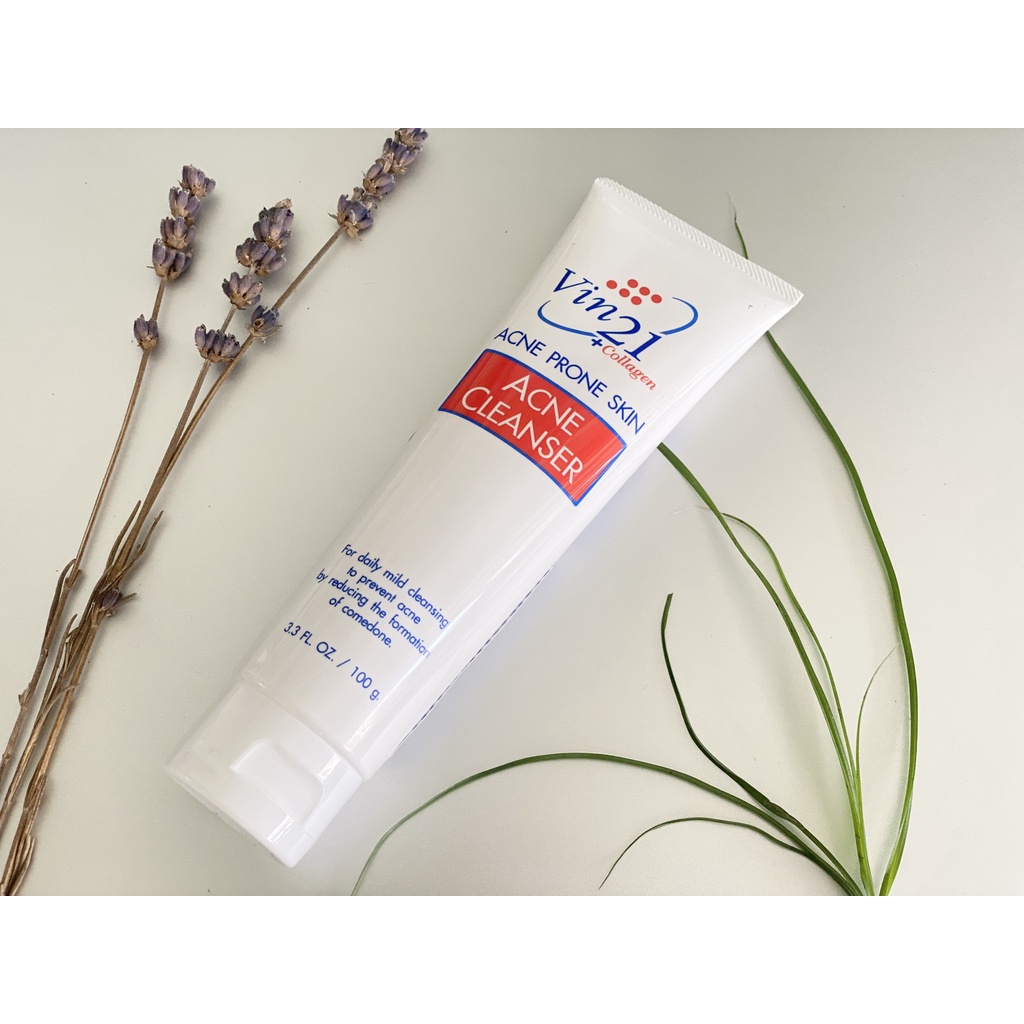 Vin 21 Acne Cleanser Collagen Sữa Rửa Mặt Ngừa Mụn (Chính hãng, nhập khẩu Thái Lan)