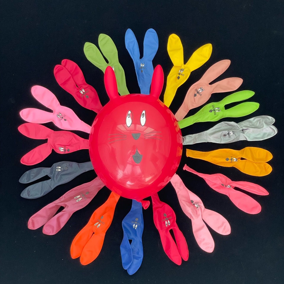 Bong Bóng Hình Thỏ Hoạt Hình Nhiều Kiểu Dáng Cho Bé