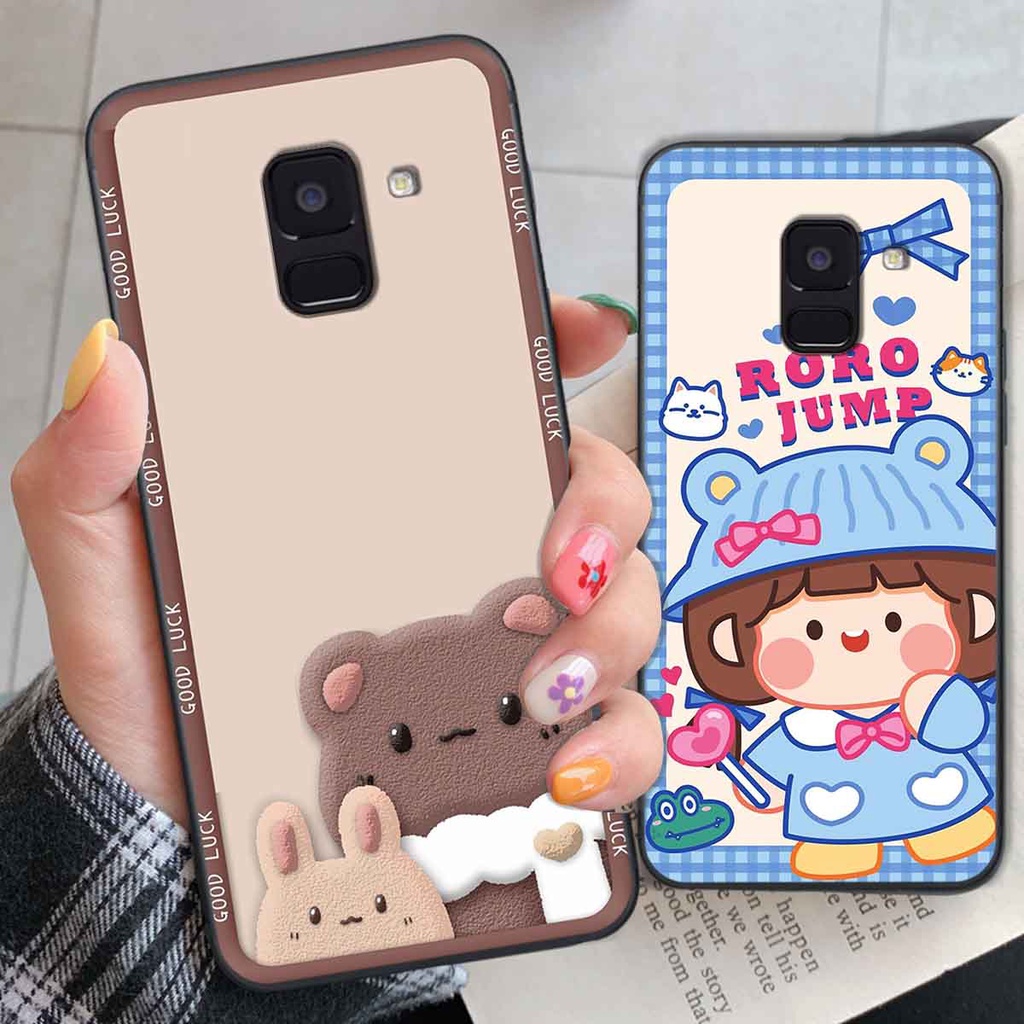Ốp Samsung A8 2018 / A8 Plus/ A8+ bear brick, gấu đáng yêu, dễ thương