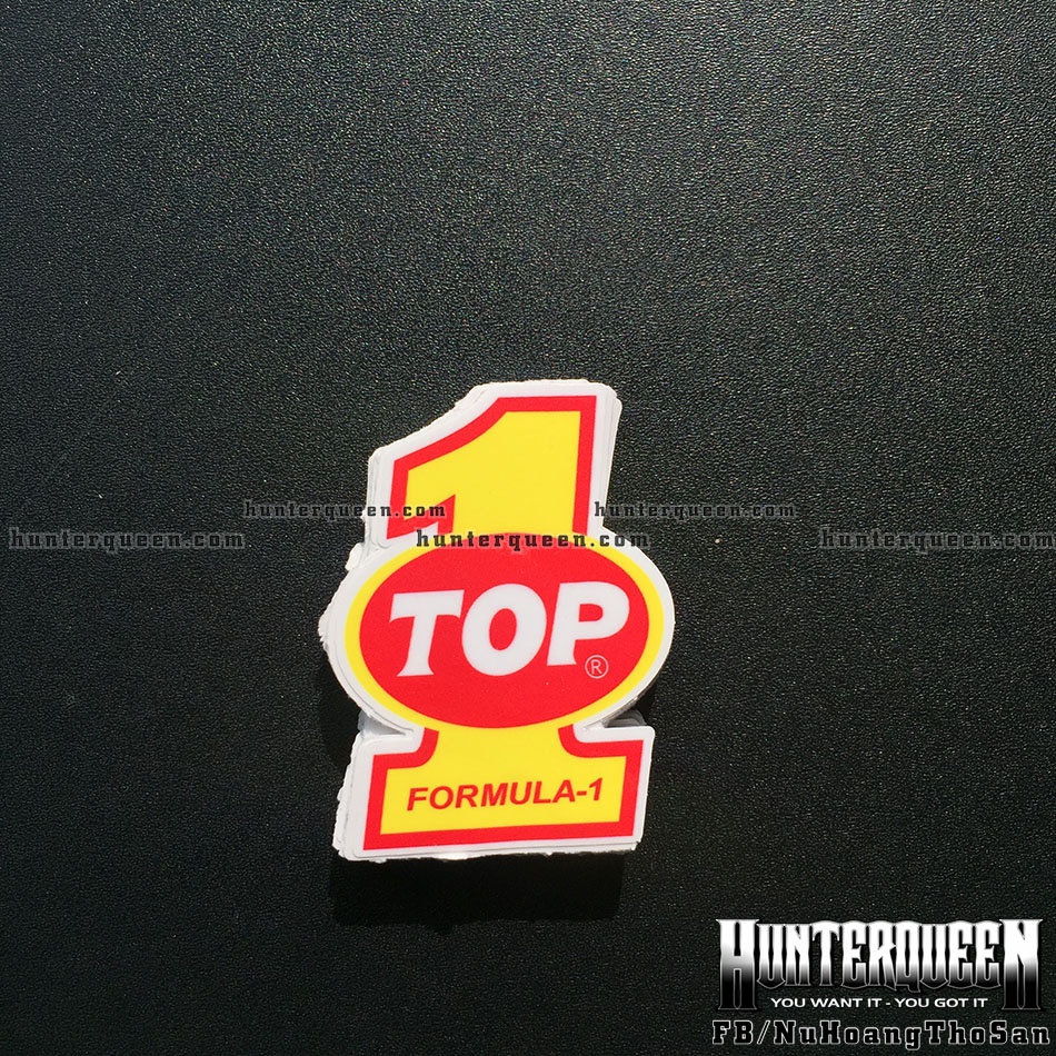 Logo Top 1 Formula Oil đẳng cấp [4.4x6cm]. Decal sticker hình dán chống nước, không bay màu
