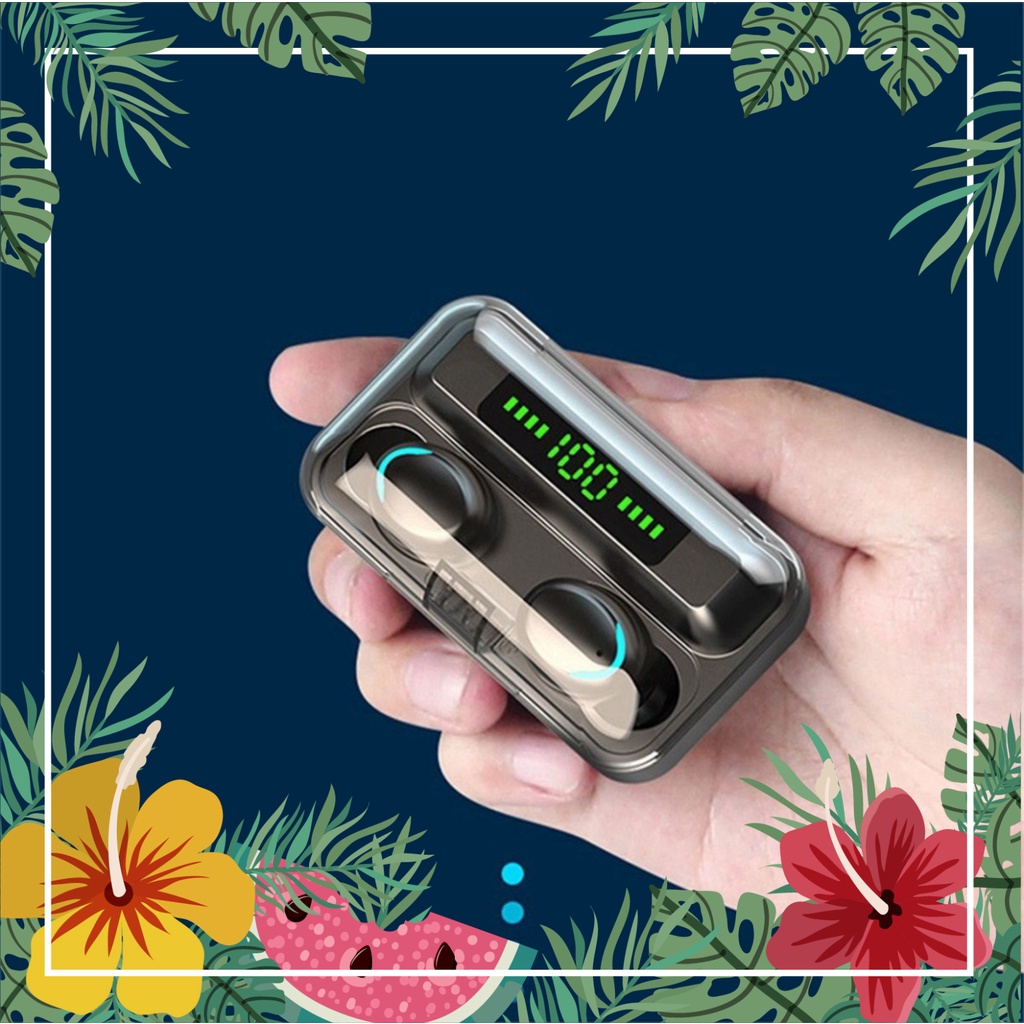 XẢ BANH NÓC 🔥HOT DEAL🔥 Tai nghe bluetooth AMOI F9 PRO, cảm biến vân tay, đèn led hiển thị pin, tai nghe không dây siêu