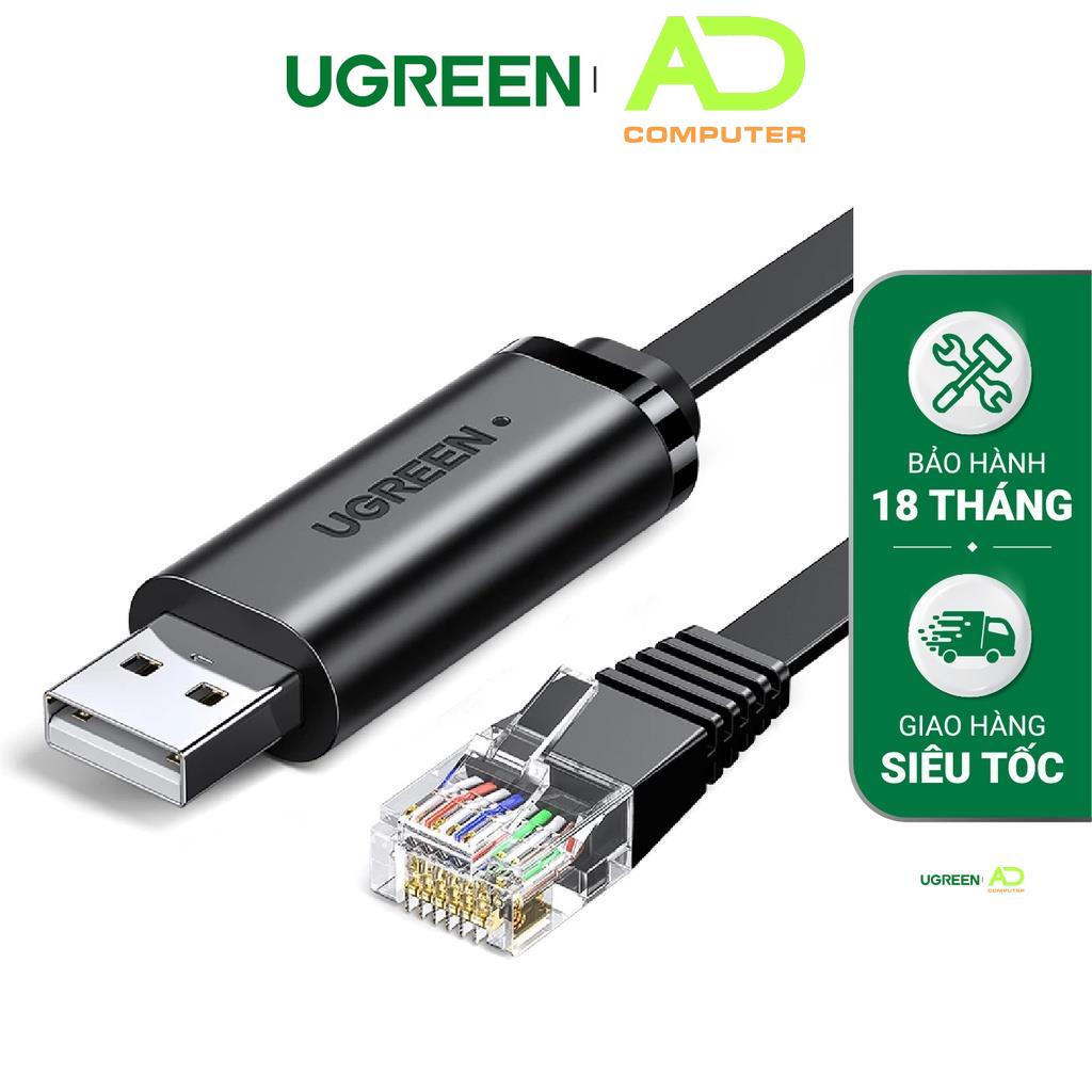 Dây cáp USB 2.0 sang RJ45 FTDI UGREEN CM204 50773 60813 (chuẩn 8 pin) - Hàng phân phối chính hãng - Bảo hành 18 tháng